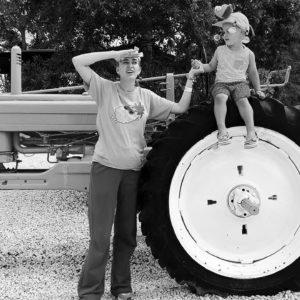 Chris and Mother learn to harvest strawberries and greens on the farm