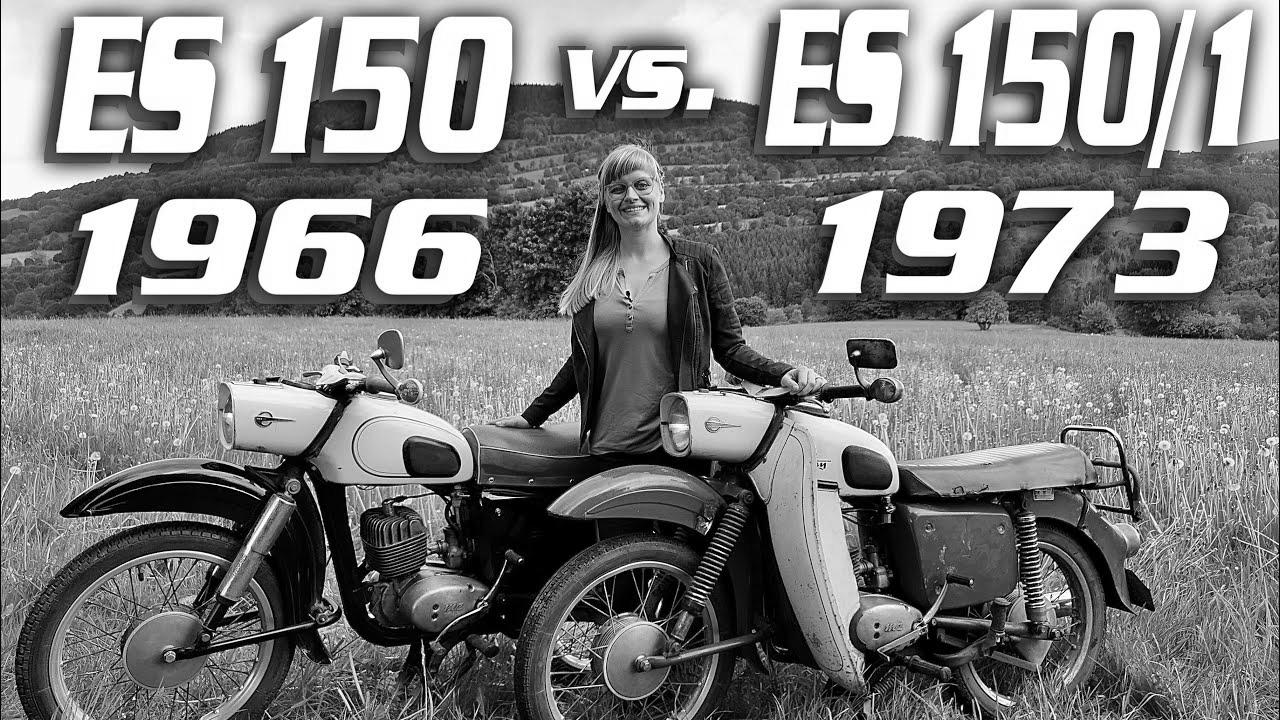 MZ ES 150 (1966) vs. MZ ES 150/1 Trophy (1973) Technology comparison distinction GDR vehicles classic