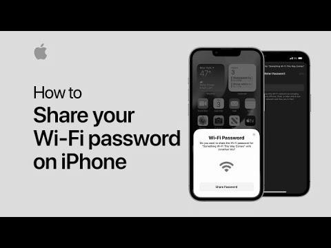 Find out how to share your Wi-Fi password |  Apple support